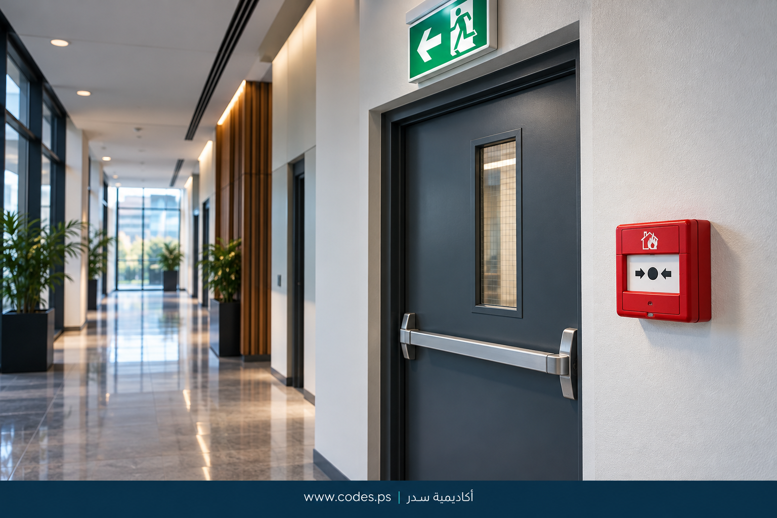 مواقع وارتفاع نقاط النداء اليدوية وفق NFPA 72